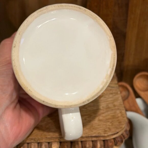 Vintage 8oz. Christmas Goose Blue Ribbon Coffee Mug Cup - Picture 5 of 6